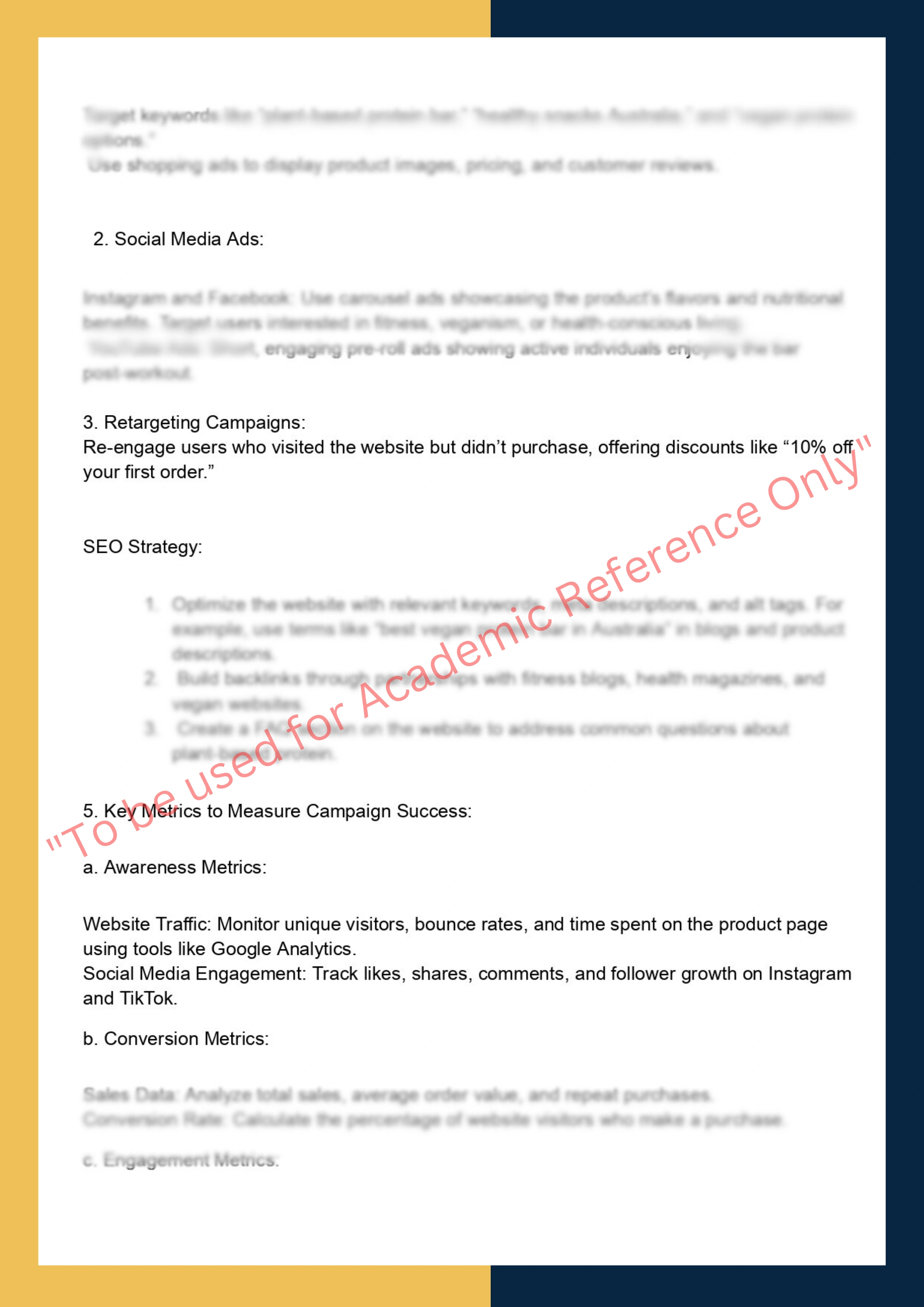 Assignment sample solution of MKTG502 - Digital Marketing and Analytics 3